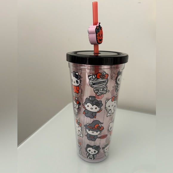 Hello Kitty Other - HK Halloween Tall Pumpkin Straw Tumbler